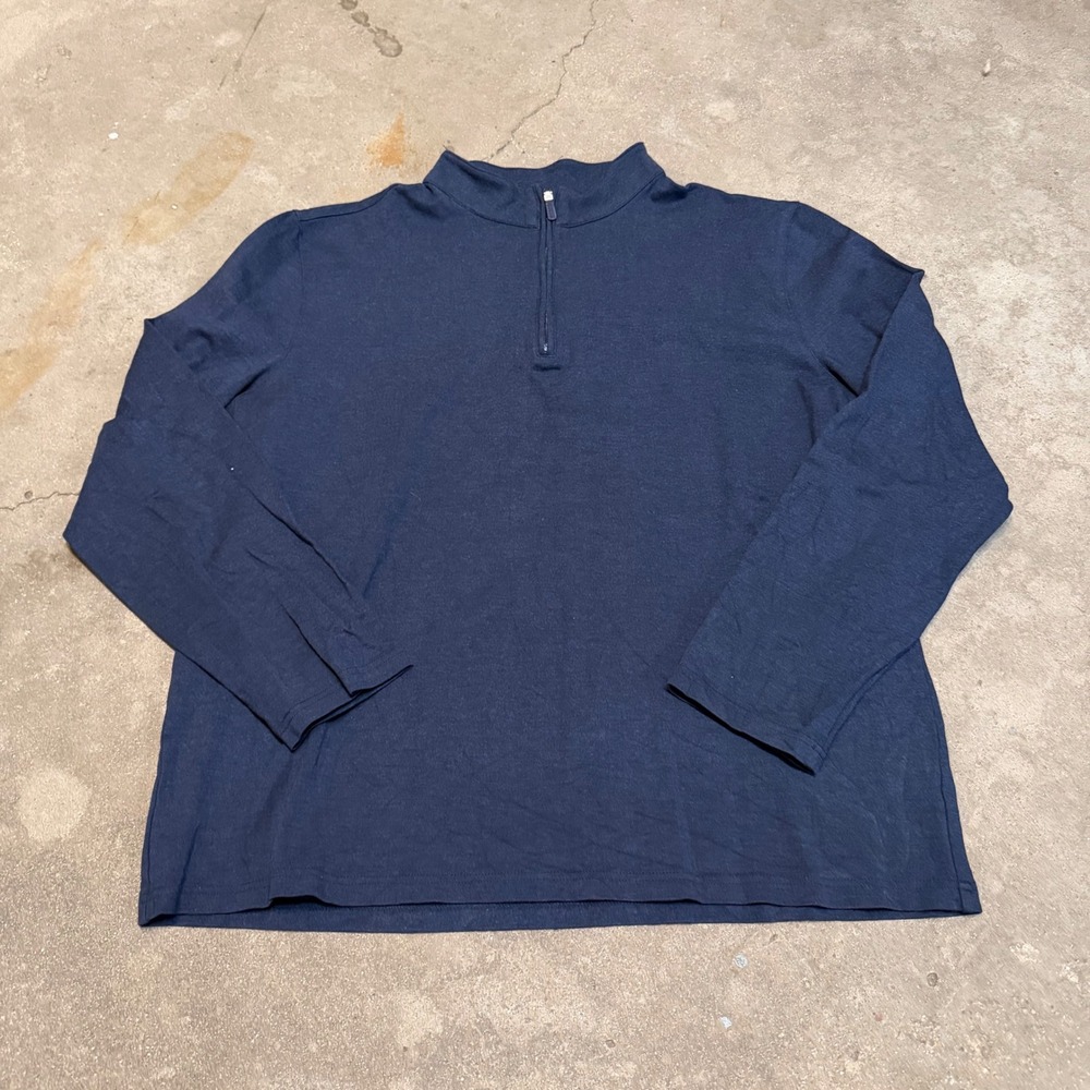 Mizzen+Main Quarter Zip Pullover Mens XL Navy Performance LS 1PO-0547